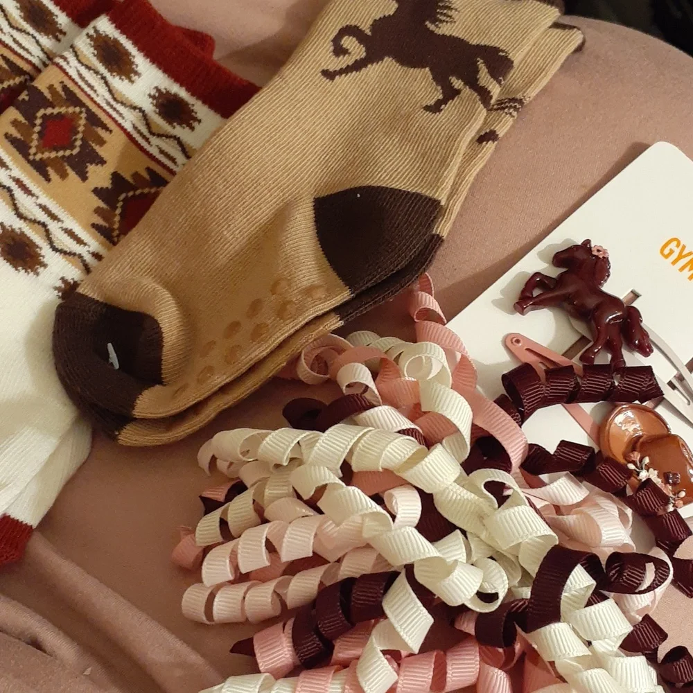 Hair bows n socks 3 set